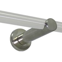 Gardinenstange 16 mm, 1-lfg. mit Endkugel, Wandbefestigung 140 cm