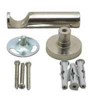 Gardinenstange 16 mm, 1-lfg. mit Endkugel, Wandbefestigung 140 cm