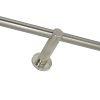 Gardinenstange 20 mm Endkappe einläufig Wandbefestigung, 110 cm