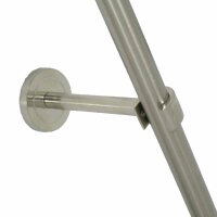 Gardinenstange 20 mm Endkappe einläufig Wandbefestigung, 130 cm