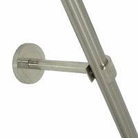 Gardinenstange 20 mm Endkugel einläufig Wandbefestigung, 140 cm