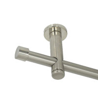 Gardinenstange 16 mm, 1-lfg , mit Endkappe,...