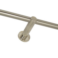 Gardinenstange 16 mm, 1-lfg , mit Endkappe, Deckenbefestigung 260 cm