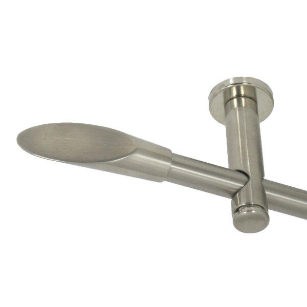 Gardinenstange 16 mm, 1-lfg , mit Scheibe, Deckenbefestigung 320 cm