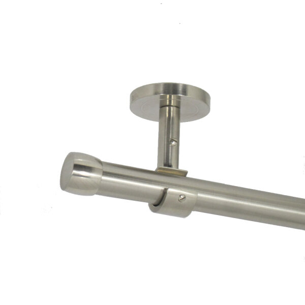 Gardinenstange 20 mm Endkappe einläufig Deckenbefestigung 150 cm