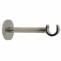 Gardinenstange 20 mm Endknauf einläufig Wandbefestigung, 130 cm
