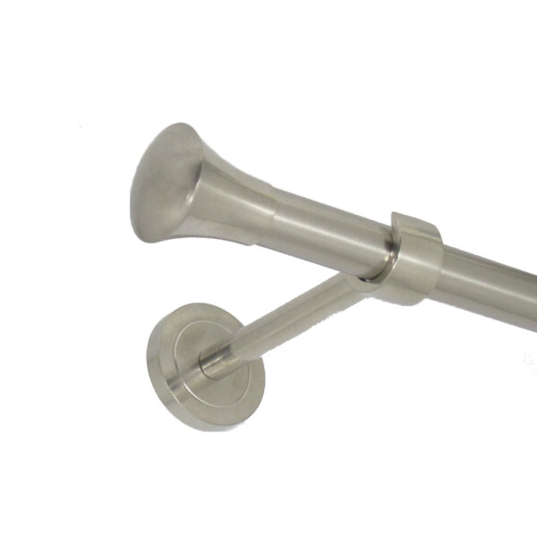 Gardinenstange 20 mm Endknauf einläufig Wandbefestigung, 320 cm