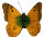 Donauklammer, messing, Motiv Schmetterling, 2 Stück