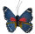 Donauklammer, messing, Motiv Schmetterling, 2 Stück