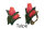 Donauklammer, messing, Motiv Blume, 2 Stück